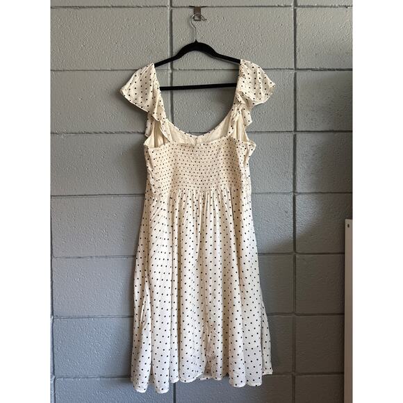 Women's Ruffled Sweetheart-Neck Fit & Flare Dress for Women Polka Dot size XL - Picture 3 of 4
